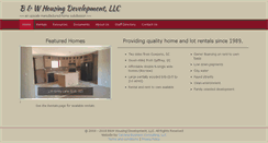 Desktop Screenshot of bwhousingrental.com